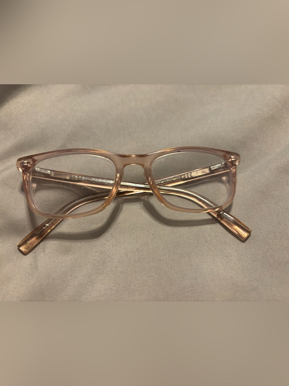 Warby Parker Welty Light rose Pink/Clear Rectangle Glasses